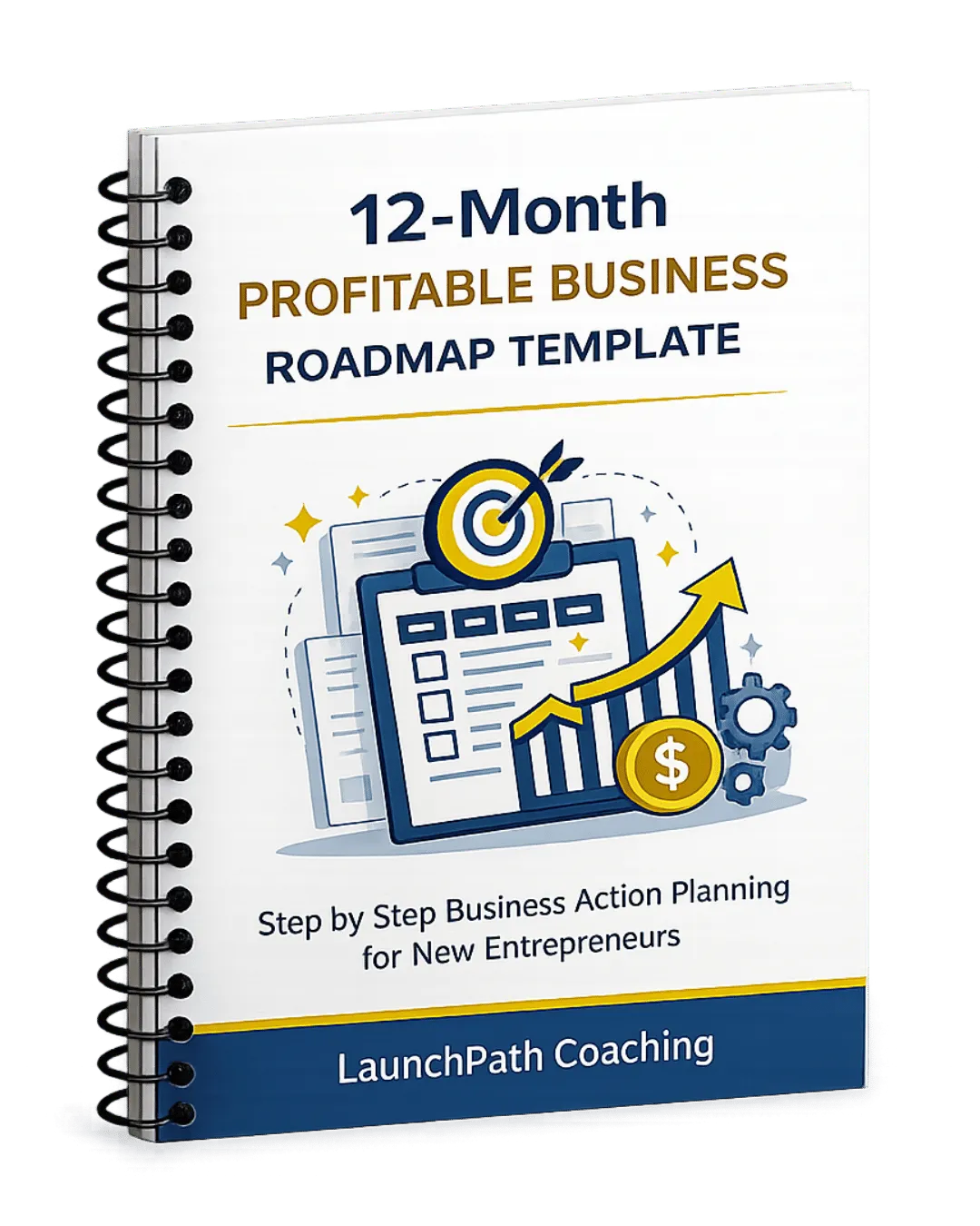 12-Month Profitable Business Roadmap Template Mockup