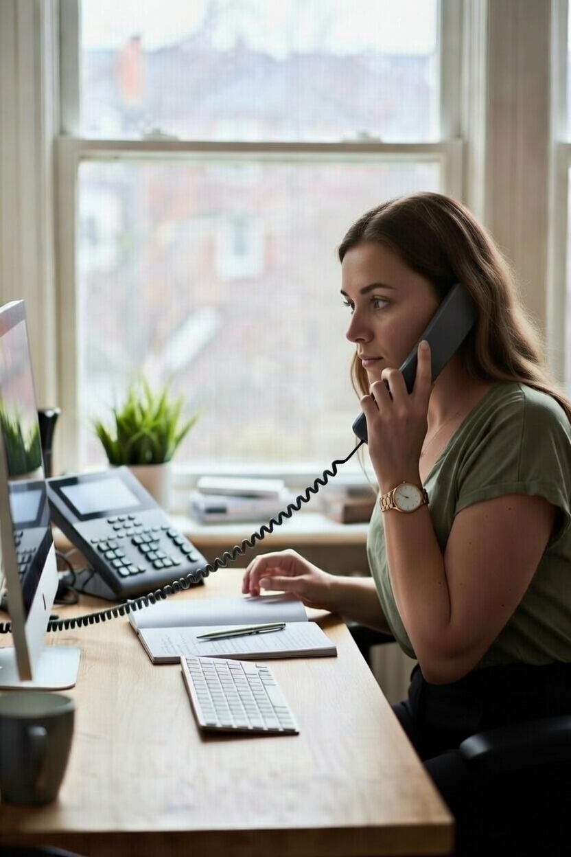 woman calling to inquire about infidelity counseling and betrayal trauma therapy in Canada