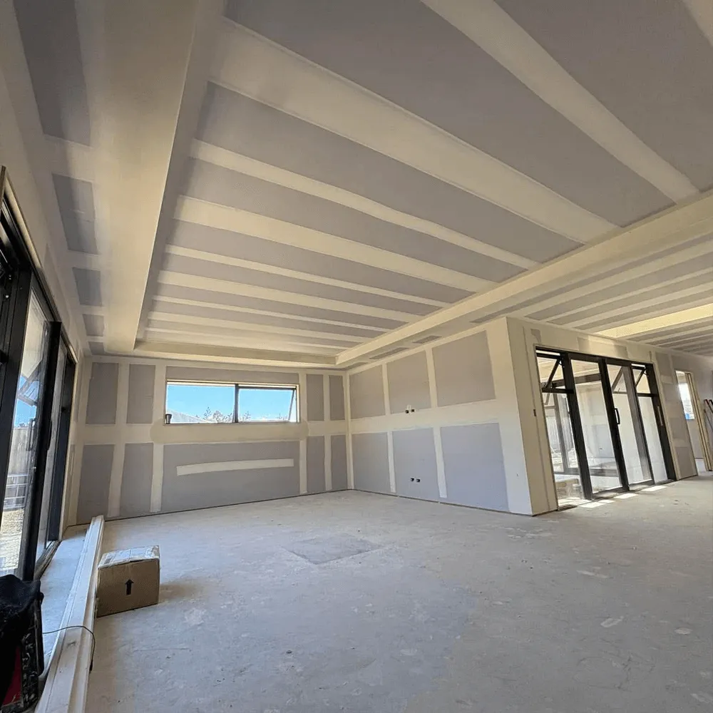 Interior plastering work on new build in Christchurch