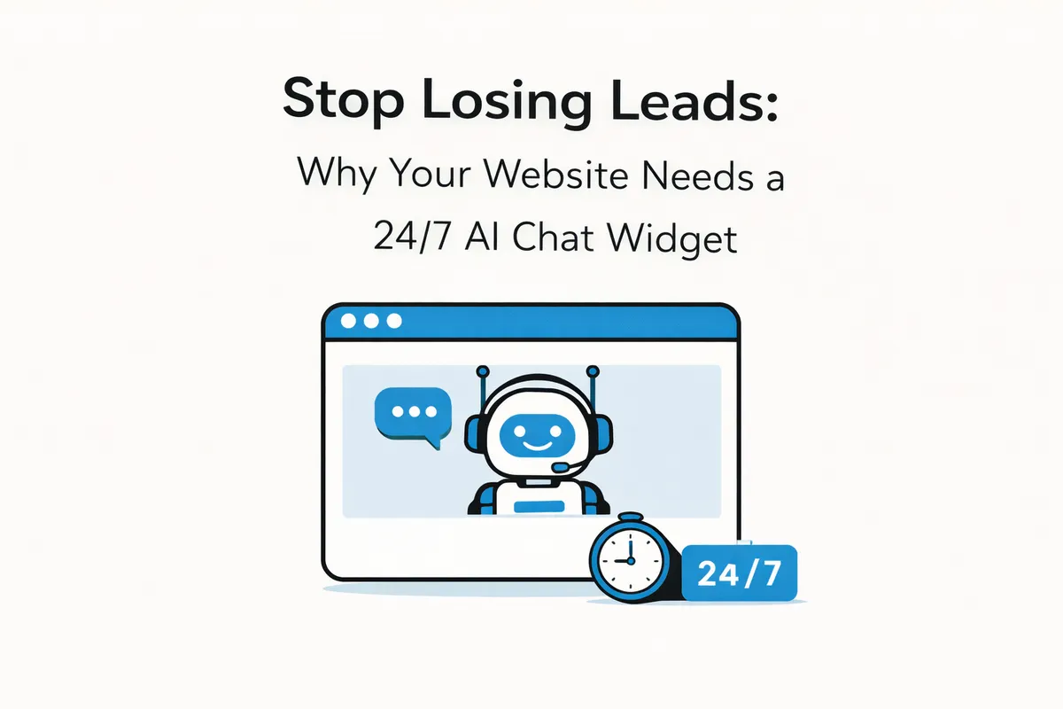 Stop Losing Leads: Why Your Website Needs a 24/7 AI Chat Widget