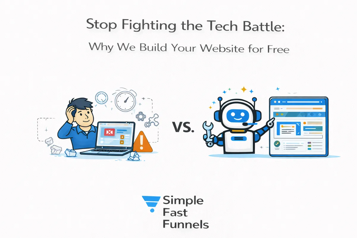 Stop Fighting the Tech Battle: Why We Build Your Website for Free (And Save You Money)