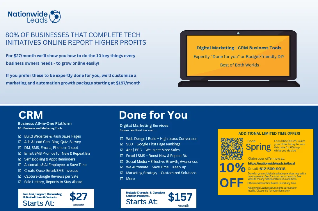 Minneapolis digital marketing Spring discount offer
