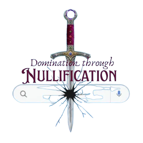 Brand Logo-Ancient war sword nullifying personal injury attorney competition in the Google Search Box.