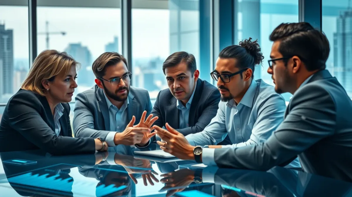 TEAM DISCUSSING HOW TO STRUCTURE AEO WEBSITE