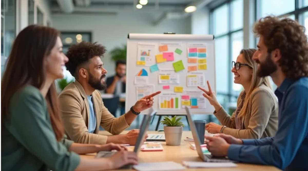 Team exploring key take away about contet for AEO