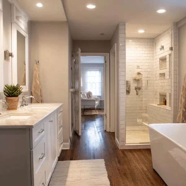 Expansive custom home with grand architecture, high ceilings, and luxurious finishes, offering ample space for elegant and comfortable living.