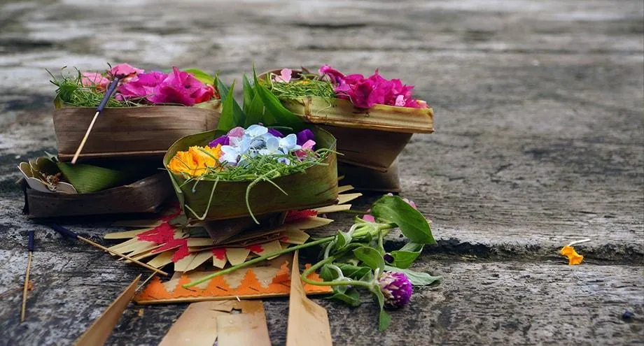 beautiful balinese offerings 