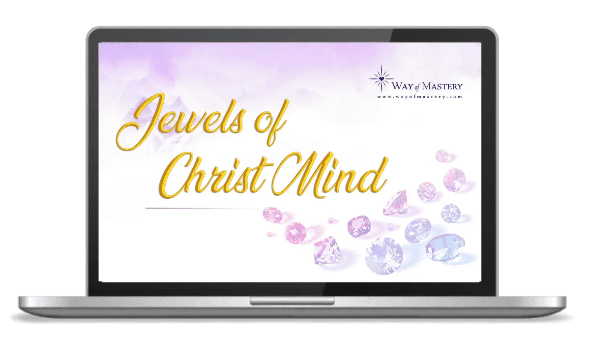 Laptop with Jewels of Christ Mind Online Course displayed