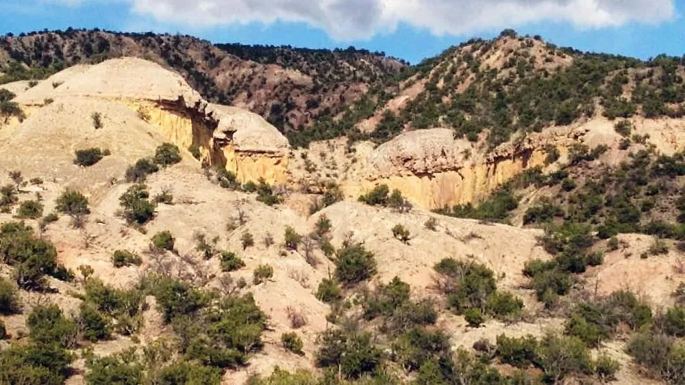 View of cliffs at temple canyon sanctuary 