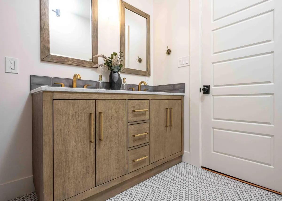 white vanity sink