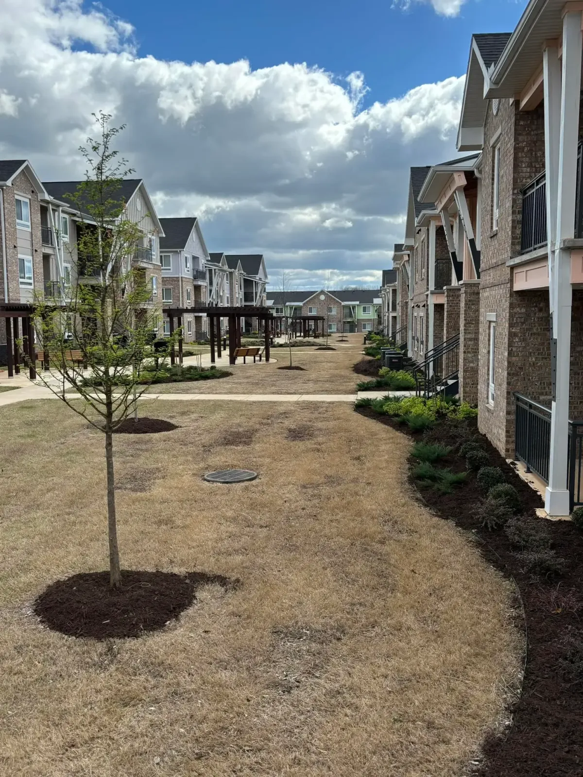 5 Star Grounds creating a softscape design with plants and mulch in Fayetteville, AR