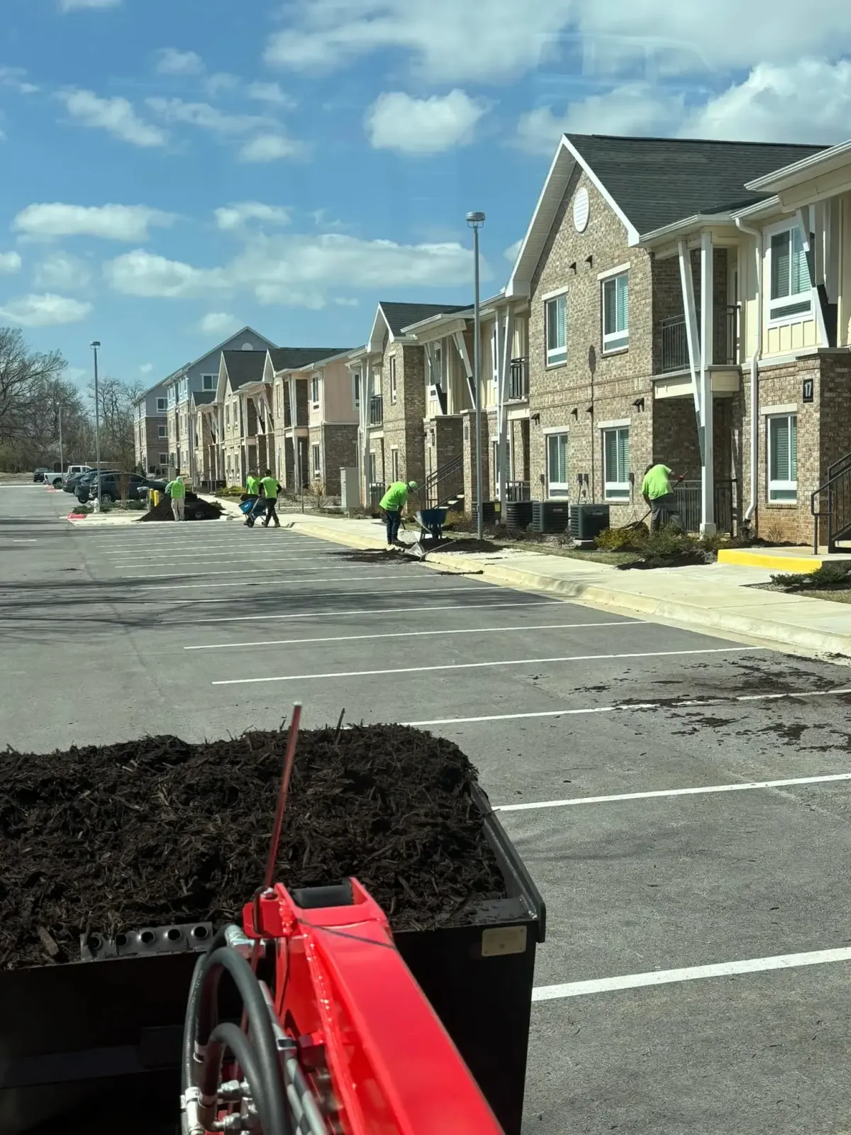 Multi-Family Lawn Care Mulch Installation in Rogers, AR