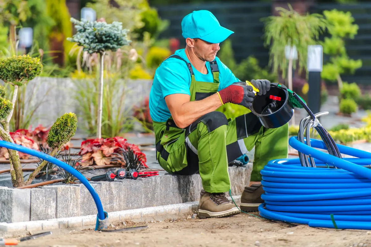 Efficient sprinkler system installed by 5 Star Grounds for a healthy lawn in Northwest Arkansas