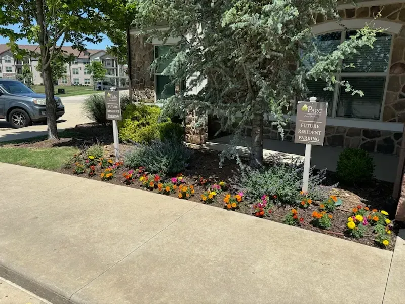Raised flower bed landscaping in Springdale, Arkansas by 5 Star Grounds