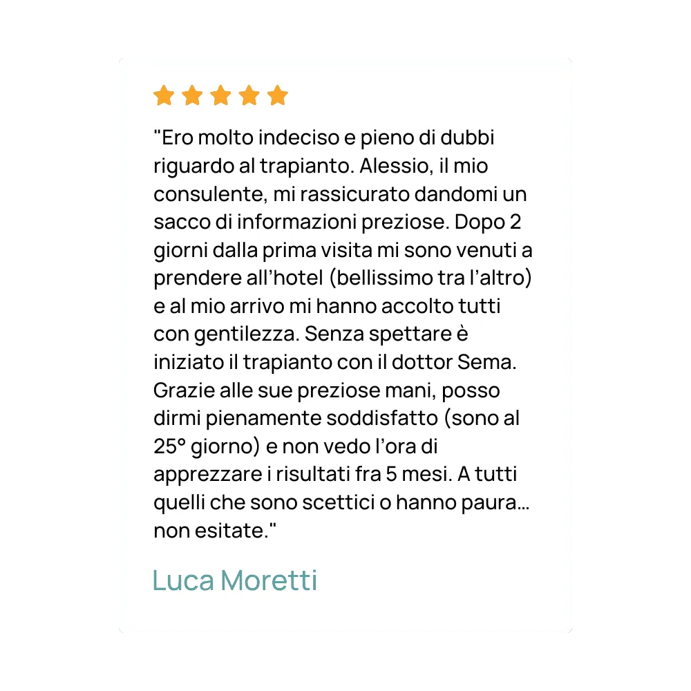 trapianto di capelli recensioni