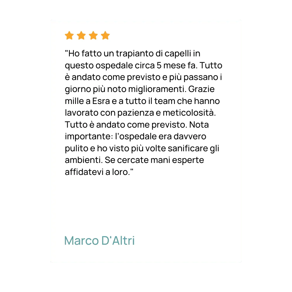 trapianto di capelli recensioni