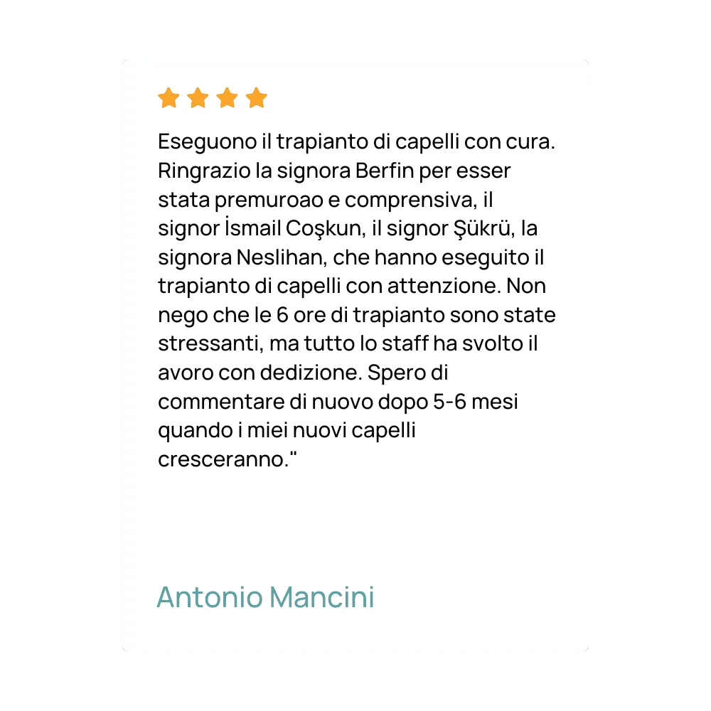 trapianto di capelli recensioni