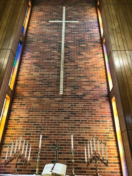 Christ Lutheran Church in Wathena Kansas during Sunday Divine Service