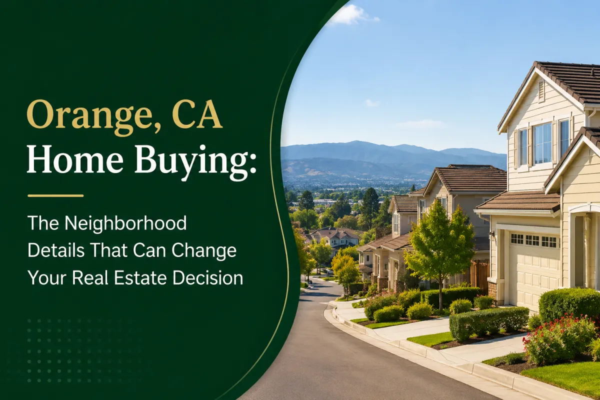 Orange CA home buying and neighborhood details