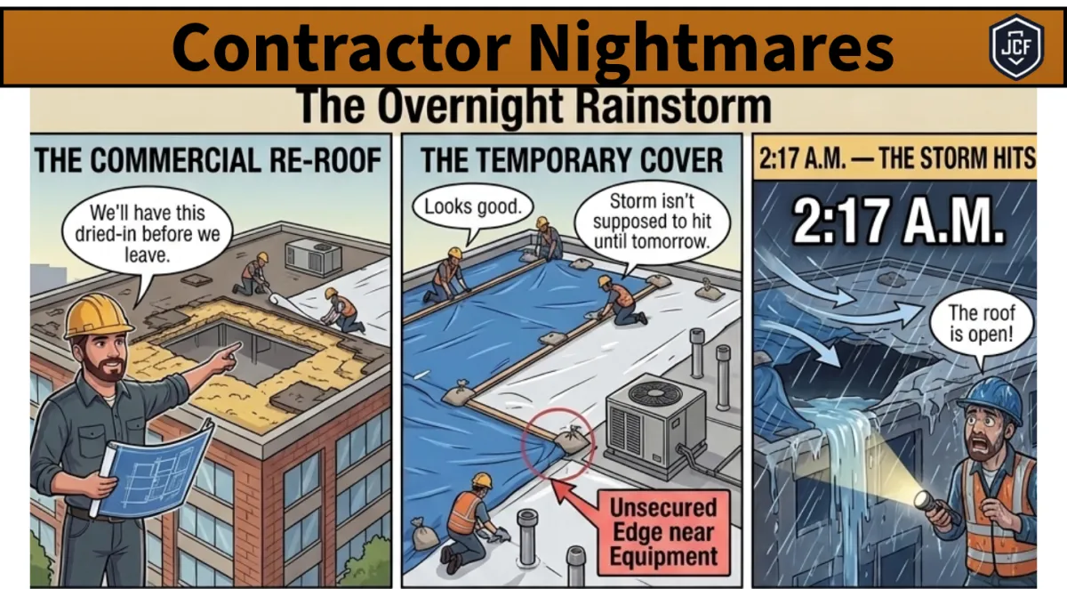Landscaping contractor accidentally strikes an underground irrigation line resulting in flooding and a General Liability insurance claim.
