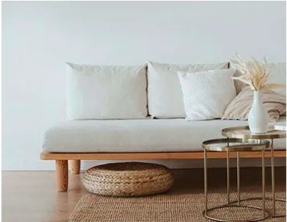 sofa with cution