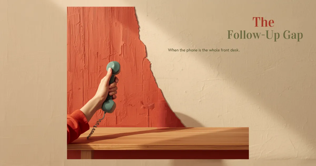 Phone-only shops: stop losing work in the follow-up gap