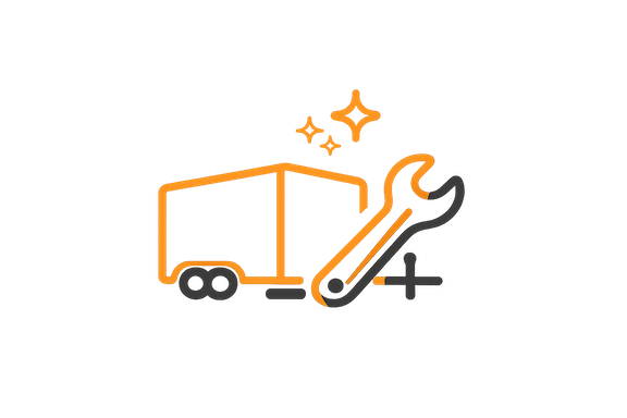 Well-maintained enclosed trailer rental icon representing clean and reliable trailers in Arizona