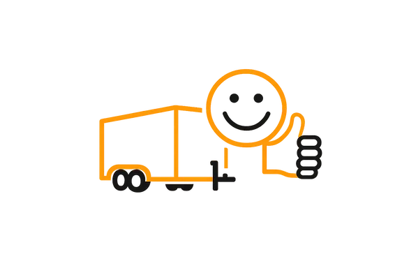 Icon representing easy and beginner-friendly enclosed trailer rental for first-time renters in Arizona