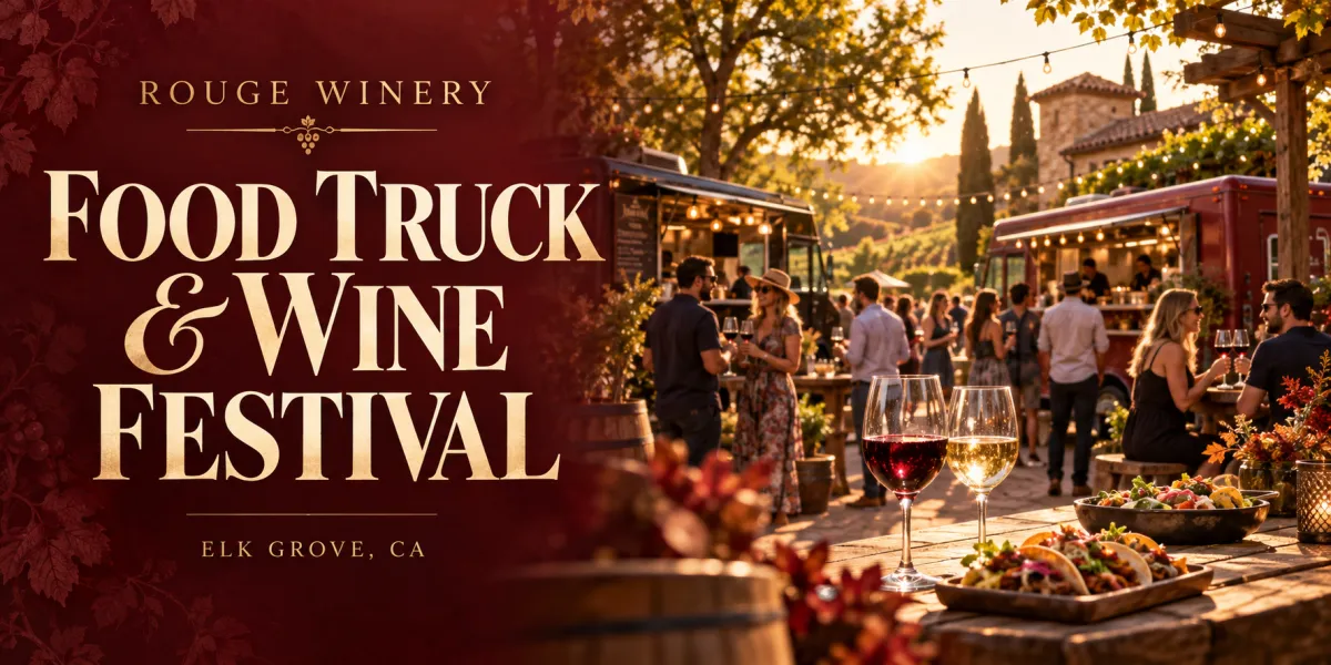 Rouge Winery Food Truck & Wine Festival in Elk Grove, CA.