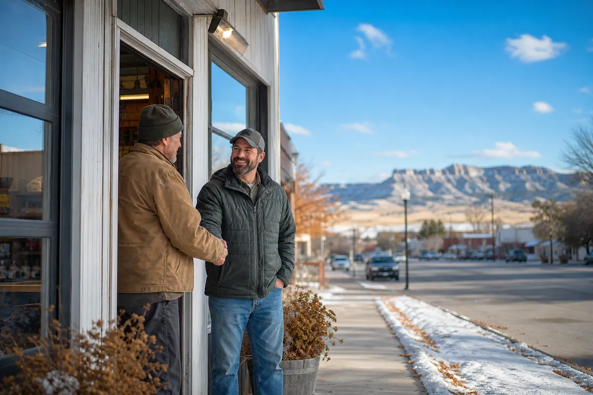 Billings Montana small business owner thanking a customer, a moment that helps get more Google reviews