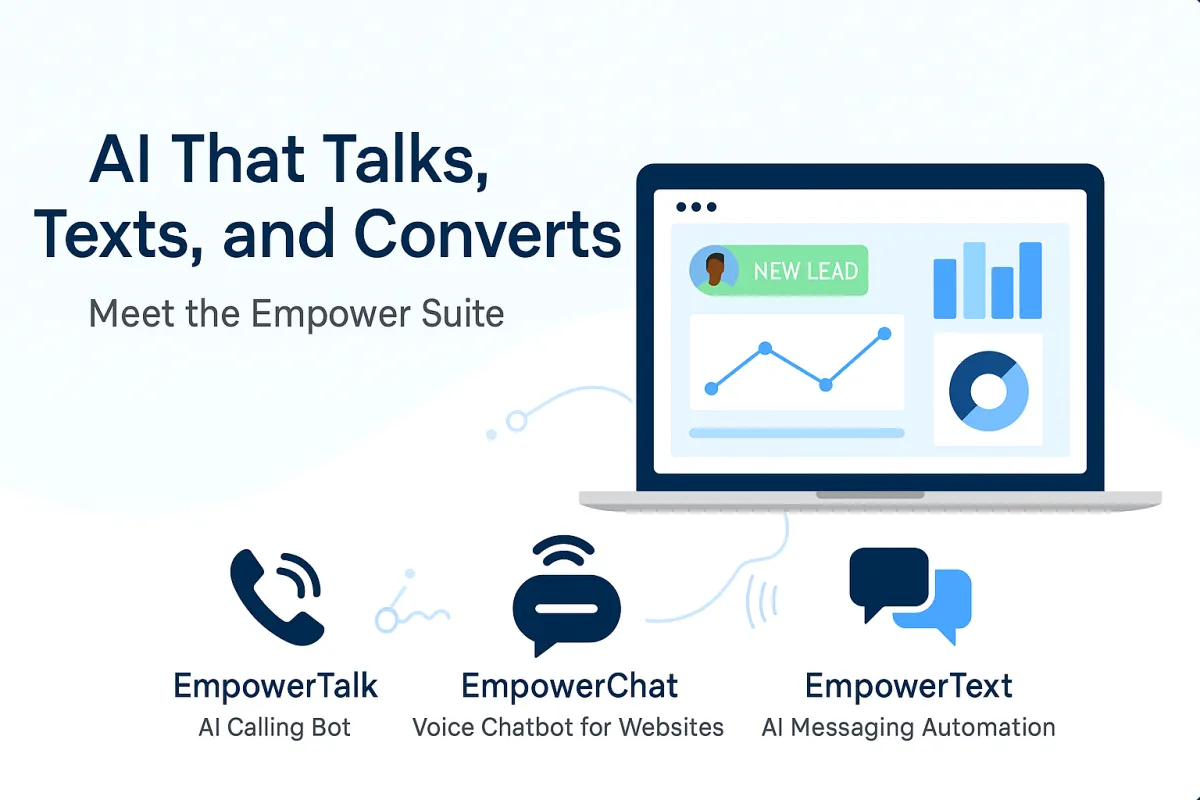 Brian and Michelle Cook with AI tools on iPad in background – Empowering Humans Digital Media