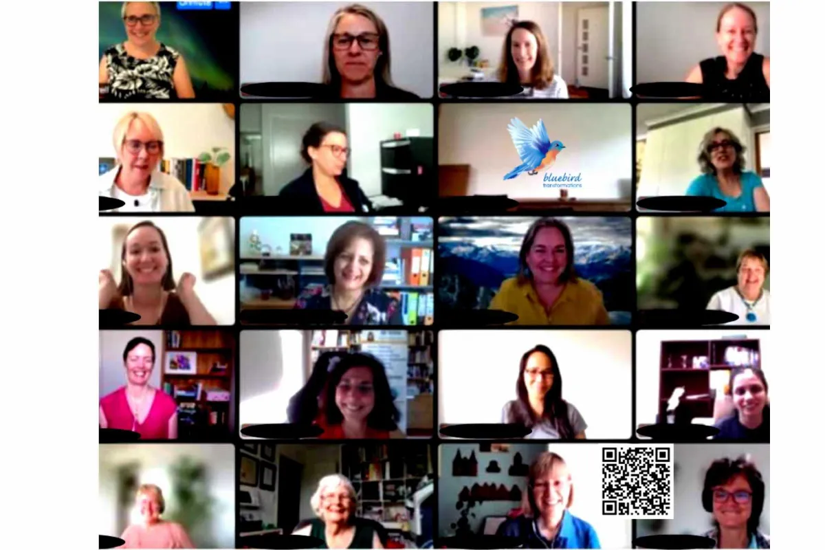 Screenshot of an Online Group Coaching Session - Names blacked out