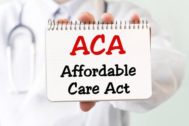 Flip card showing the words ACA Affordable Care Act
