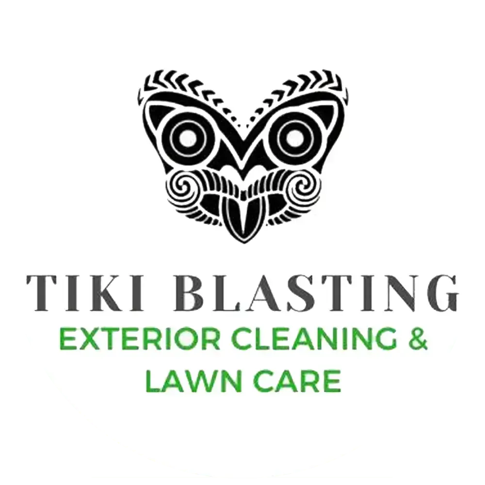 Tiki Blasting exterior cleaning and lawn care logo in Gisborne New Zealand