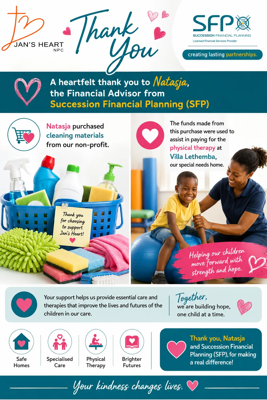 Creating Hope Through Partnership: Thank You to Succession Financial Planning