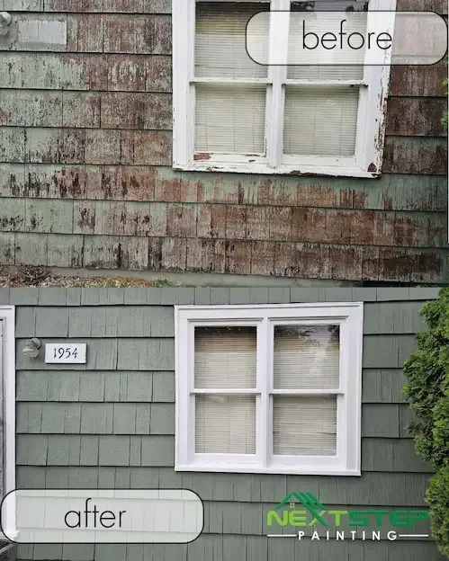 before and after exterior painting