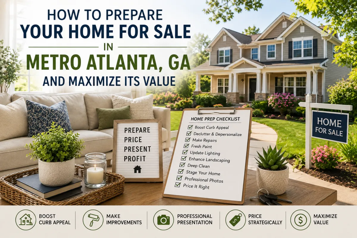 Preparing a home for sale in Metro Atlanta Georgia to maximize value