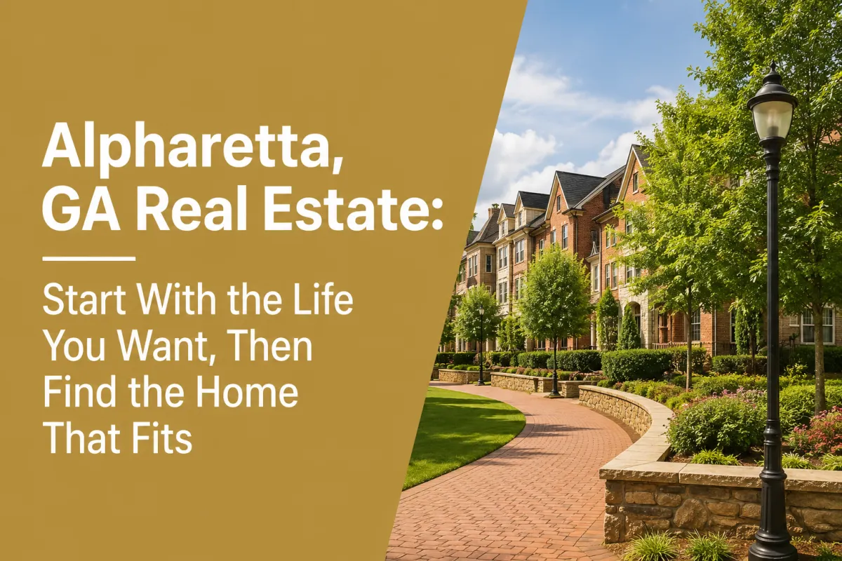 Alpharetta GA real estate home in a welcoming suburban community