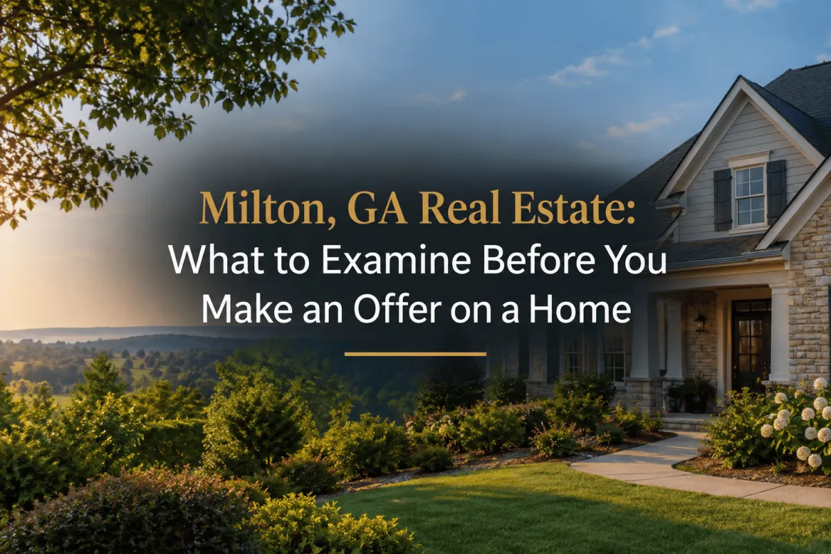 Milton, GA real estate home buying and property inspection