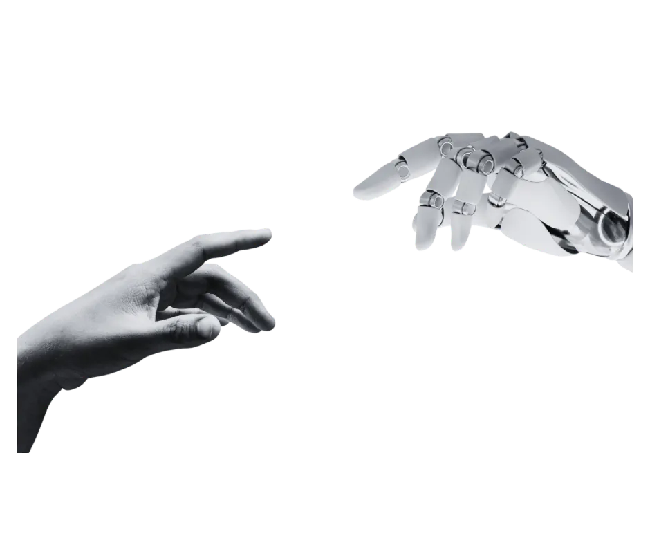 human and robot hand