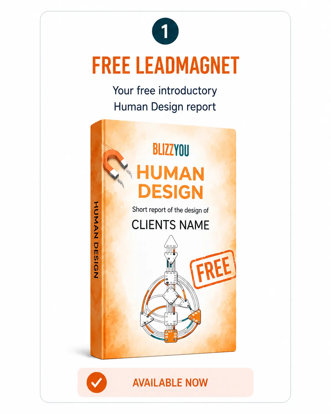 DFY short free, personal human design report. Discover the basic of your design