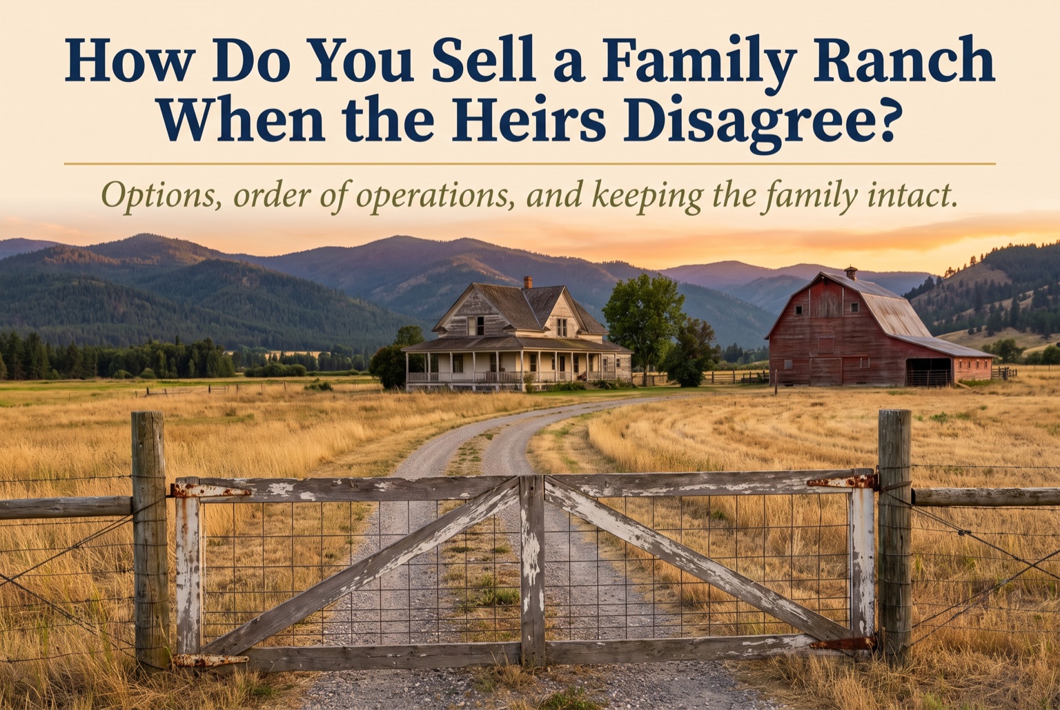 How Do You Sell a Family Ranch When the Heirs Disagree?