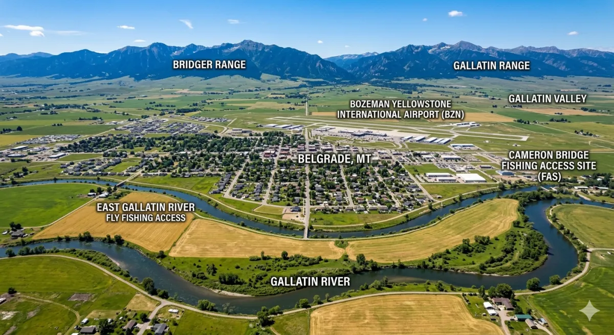 Overhead view of the Valley