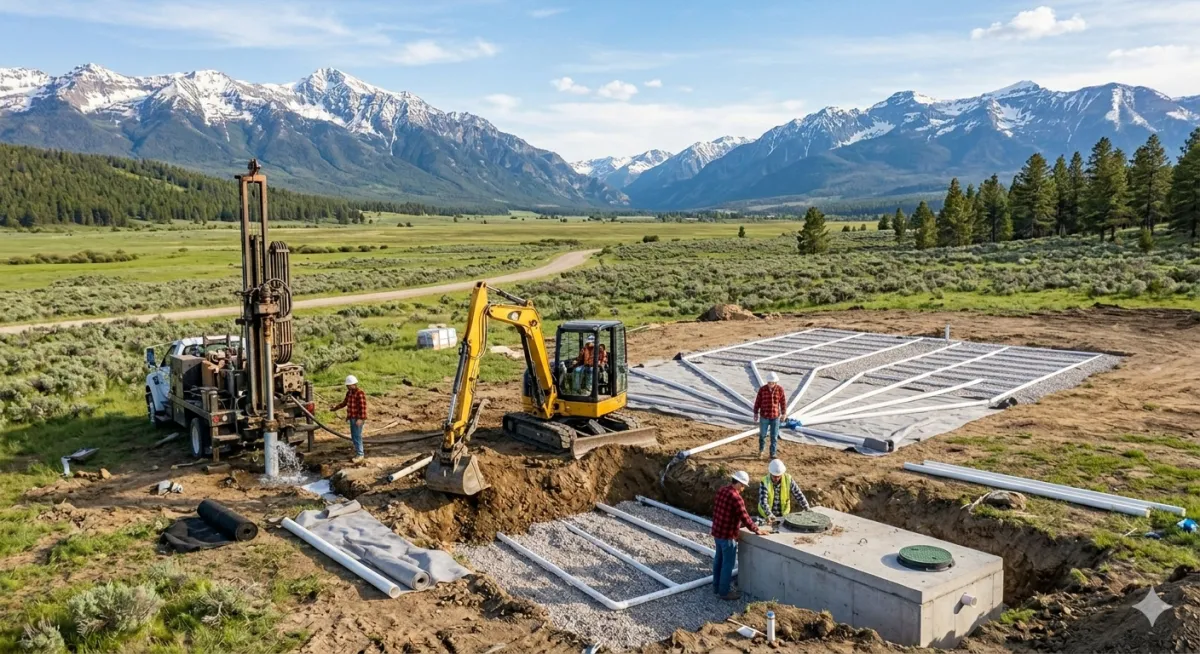 Well and Septic install in Montana