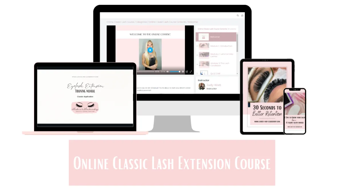 Online Classic Lash Extension Course Product Mock Up 