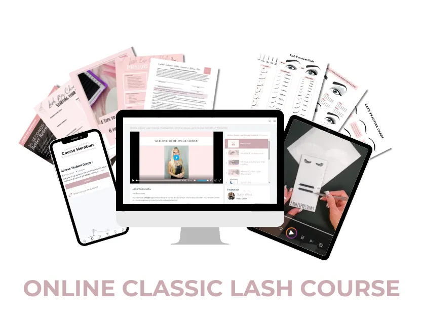 Online Classic Lash Extension Course Product Mock Up 