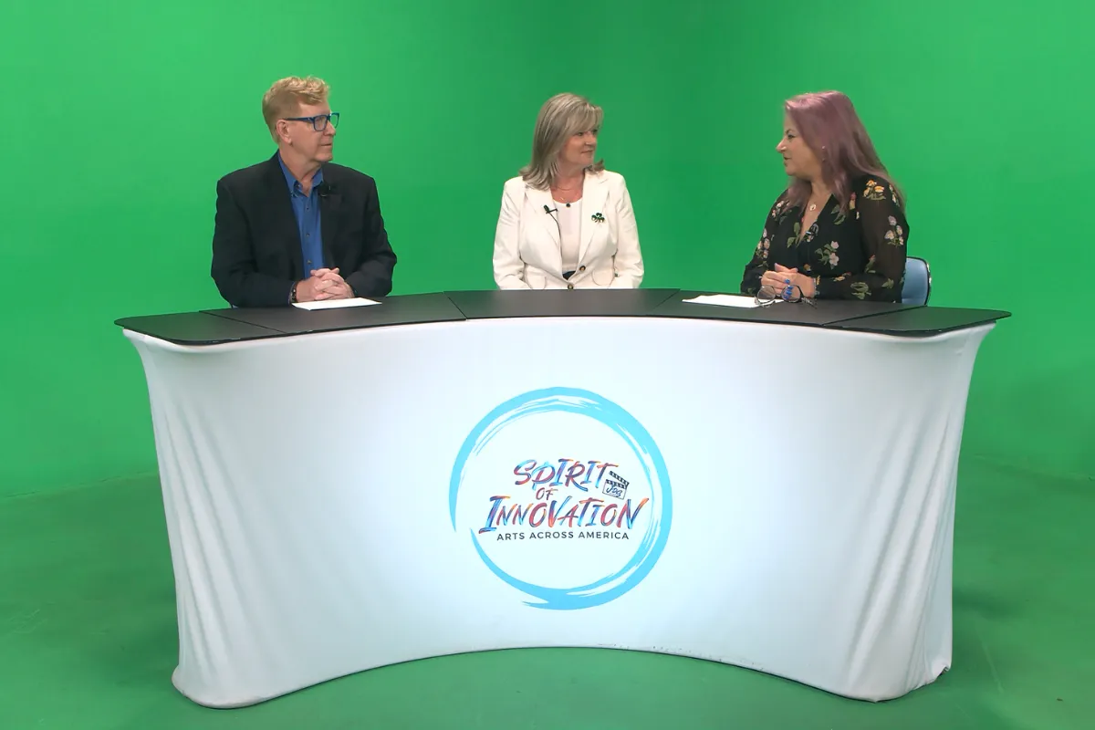 Behind the scenes production of Spirit of Innovation: Arts Across America television show created by JDS Creative Academy showcasing creativity, innovation, and community storytelling