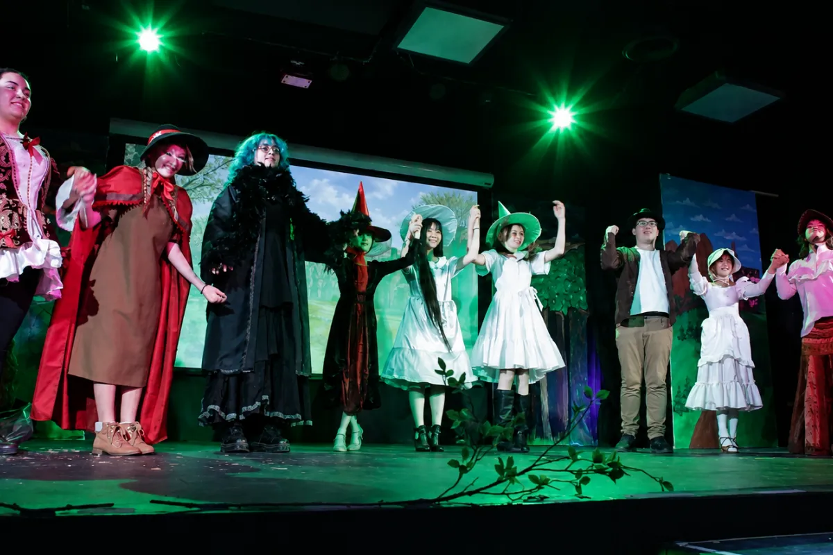 Students performing together in a musical theater production at JDS Creative Academy in Temecula.
