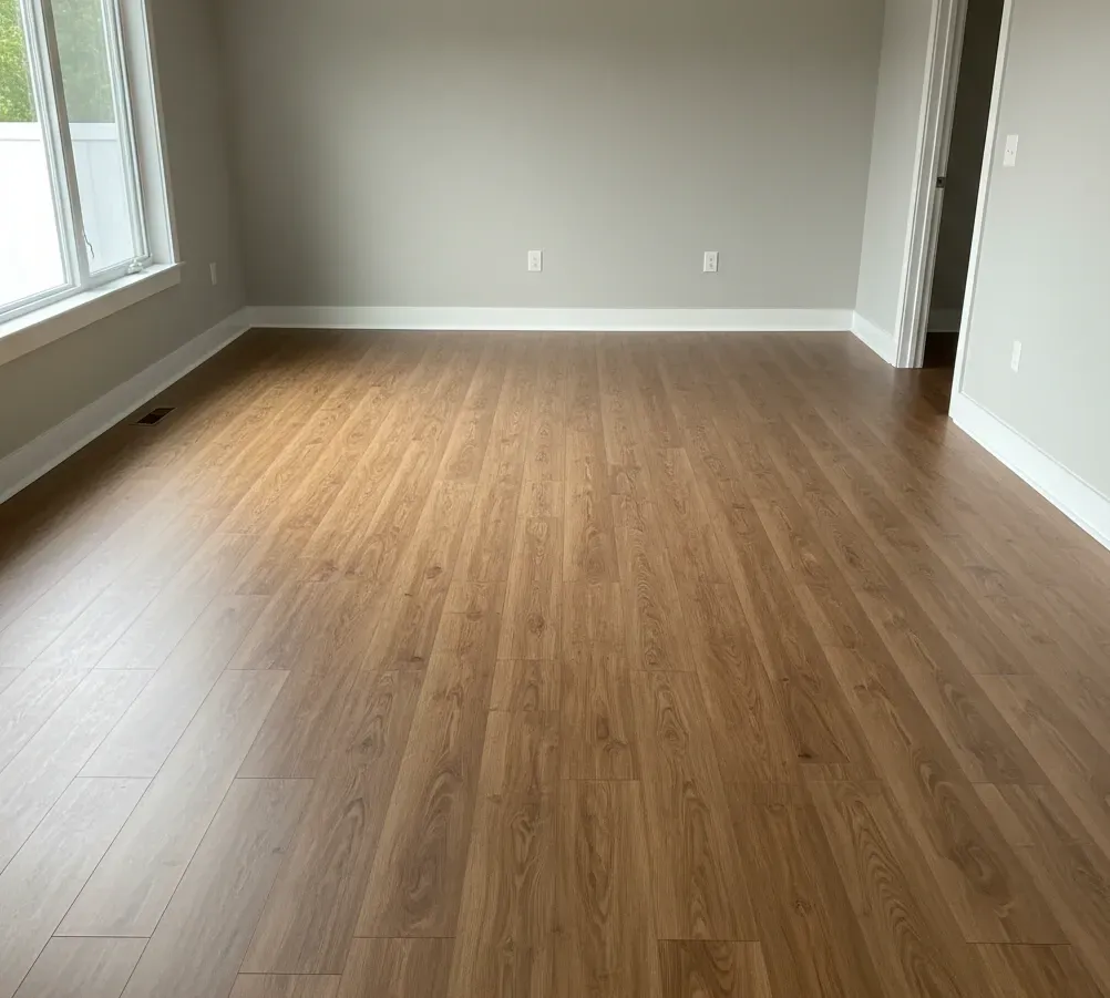Water-resistant laminate flooring installed in a bright Vancouver living space – All Type Floors