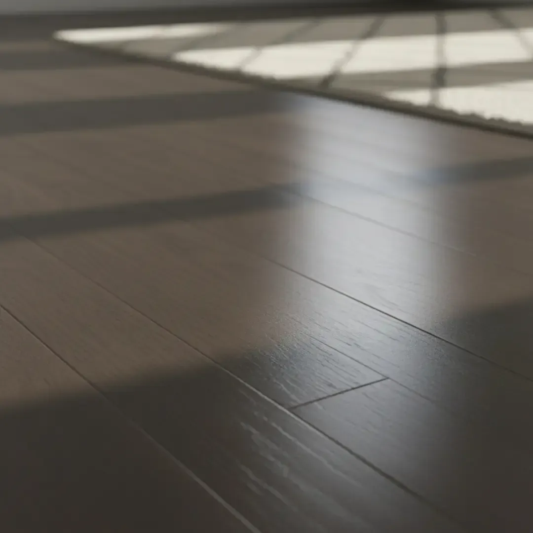 Laminate flooring installation in Vancouver home with wood grain finish